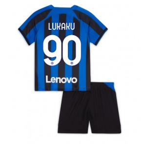 Inter Milan Romelu Lukaku #90 kläder Barn 2022-23 Hemmatröja Kortärmad (+ korta byxor)